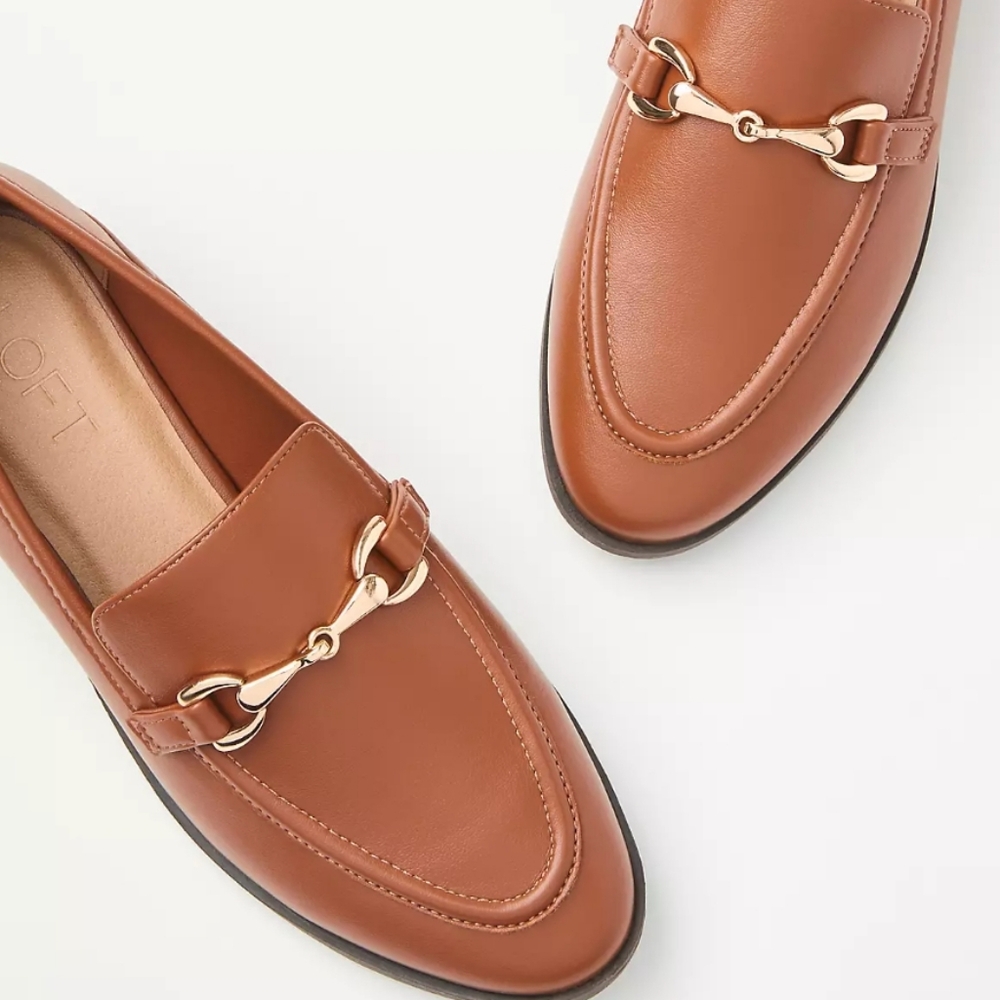 NEW! ANN TAYLOR LOFT Horsebit Flat Loafers 7.5.